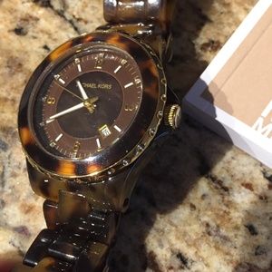 Michael Kors tortoise shell watch